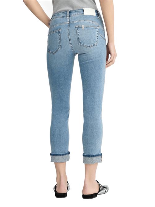 jeans donna skinny risvolto cotone stretch denim chiaro LIU JO | UA5006-D461578757